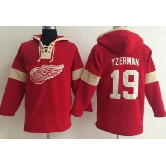 Detroit Red Wings 19 Steve Yzerman Red Pullover NHL Hoodie Detroit Red Wings 19 Steve Yzerman Red Pullover NHL Hoodie