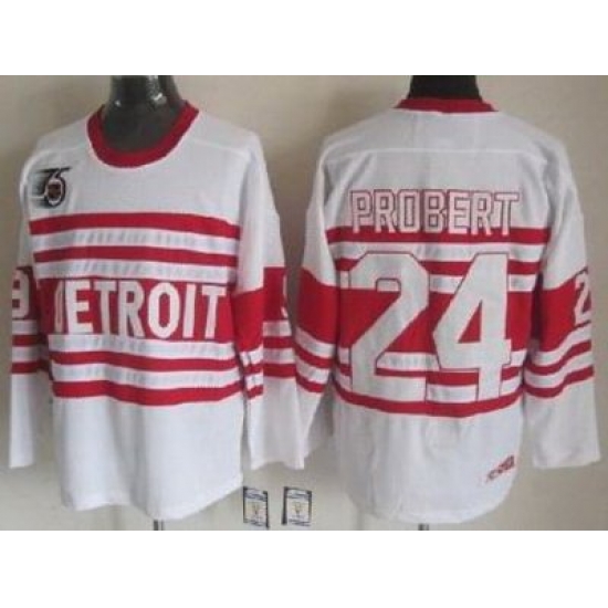 Detroit Red Wings 24# Bob Probert White 75TH CCM NHL Jerseys Detroit Red Wings 24# Bob Probert White 75TH CCM NHL Jerseys