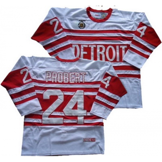Detroit Red Wings #24 Nick probert white throwback ccm jerseys Detroit Red Wings #24 Nick probert white throwback ccm jerseys