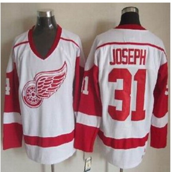 Detroit Red Wings #31 Curtis Joseph White CCM Throwback Stitched NHL Jersey Detroit Red Wings #31 Curtis Joseph White CCM Throwback Stitched NHL Jersey