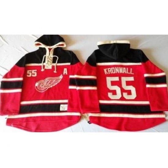 Detroit Red Wings 55 Niklas Kronwall Red Sawyer Hooded Sweatshirt Stitched NHL Jersey Detroit Red Wings 55 Niklas Kronwall Red Sawyer Hooded Sweatshirt Stitched NHL Jersey
