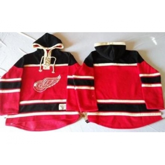 Detroit Red Wings Blank Red Sawyer Hooded Sweatshirt Stitched NHL Jersey Detroit Red Wings Blank Red Sawyer Hooded Sweatshirt Stitched NHL Jersey