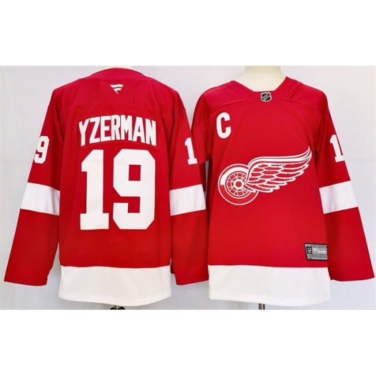 Men Detroit Red Wings 19 Steve Yzerman Red 2024 25 Stitched Jersey Men Detroit Red Wings 19 Steve Yzerman Red 2024 25 Stitched Jersey