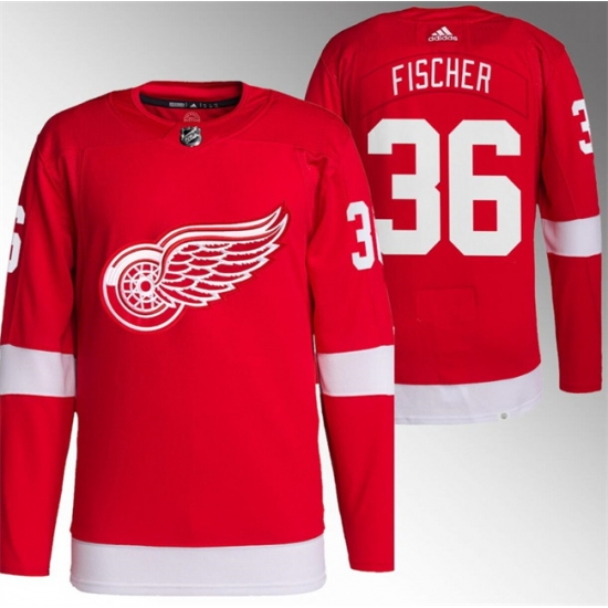 Men Detroit Red Wings 36 Christian Fischer Red Stitched Jersey Men Detroit Red Wings 36 Christian Fischer Red Stitched Jersey