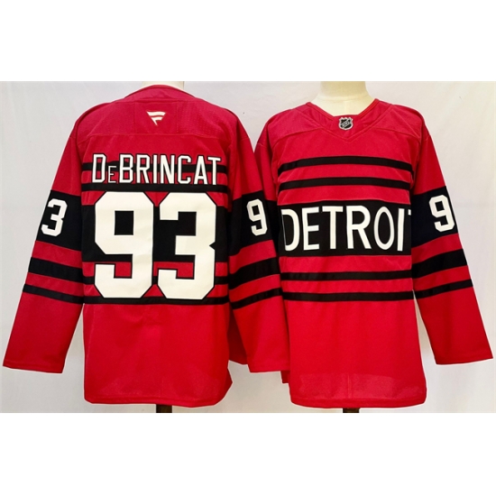 Men Detroit Red Wings 93 Alex DeBrincat Red 2024 25 Reverse Retro Stitched Jersey Men Detroit Red Wings 93 Alex DeBrincat Red 2024 25 Reverse Retro Stitched Jersey