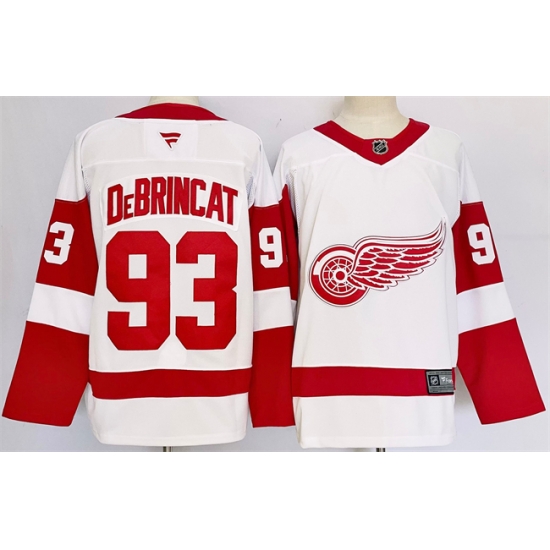 Men Detroit Red Wings 93 Alex DeBrincat White 2024 25 Stitched Jersey Men Detroit Red Wings 93 Alex DeBrincat White 2024 25 Stitched Jersey