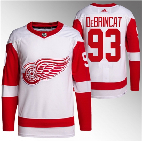 Men Detroit Red Wings 93 Alex DeBrincat White Stitched Jersey Men Detroit Red Wings 93 Alex DeBrincat White Stitched Jersey