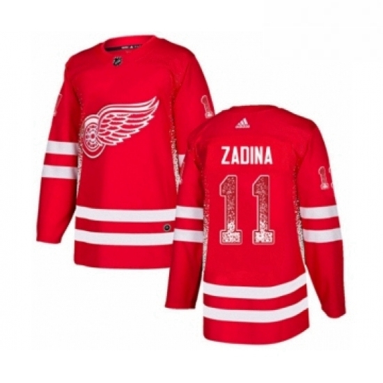 Mens Adidas Detroit Red Wings 11 Filip Zadina Authentic Red Drift Fashion NHL Jersey Mens Adidas Detroit Red Wings 11 Filip Zadina Authentic Red Drift Fashion NHL Jersey