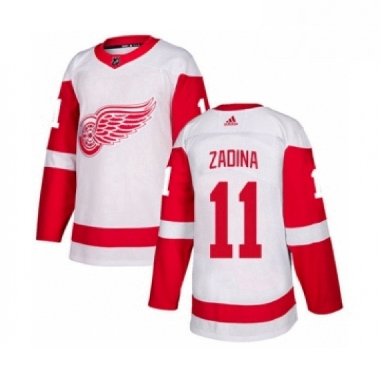 Mens Adidas Detroit Red Wings 11 Filip Zadina Authentic White Away NHL Jersey Mens Adidas Detroit Red Wings 11 Filip Zadina Authentic White Away NHL Jersey