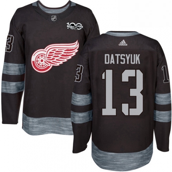 Mens Adidas Detroit Red Wings 13 Pavel Datsyuk Premier Black 1917 2017 100th Anniversary NHL Jersey Mens Adidas Detroit Red Wings 13 Pavel Datsyuk Premier Black 1917 2017 100th Anniversary NHL Jersey
