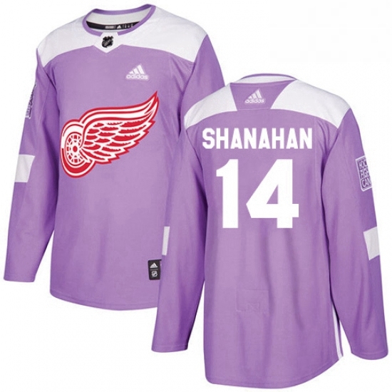 Mens Adidas Detroit Red Wings 14 Brendan Shanahan Authentic Purple Fights Cancer Practice NHL Jersey Mens Adidas Detroit Red Wings 14 Brendan Shanahan Authentic Purple Fights Cancer Practice NHL Jersey
