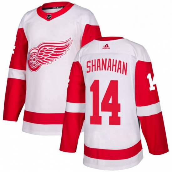 Mens Adidas Detroit Red Wings 14 Brendan Shanahan Authentic White Away NHL Jersey Mens Adidas Detroit Red Wings 14 Brendan Shanahan Authentic White Away NHL Jersey