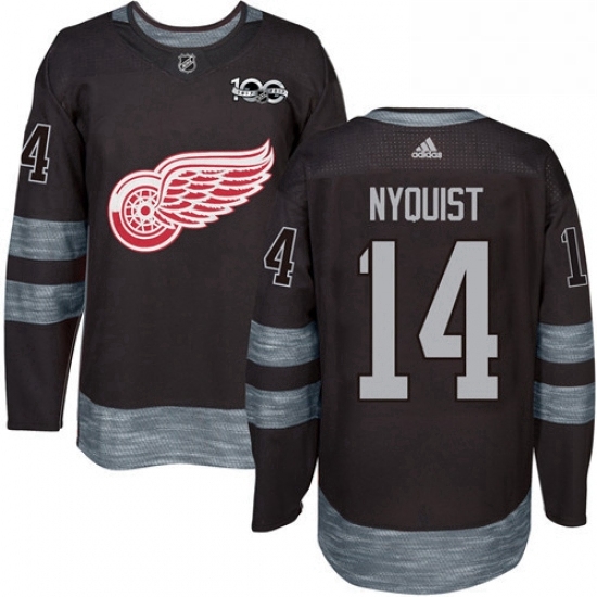 Mens Adidas Detroit Red Wings 14 Gustav Nyquist Premier Black 1917 2017 100th Anniversary NHL Jersey Mens Adidas Detroit Red Wings 14 Gustav Nyquist Premier Black 1917 2017 100th Anniversary NHL Jersey