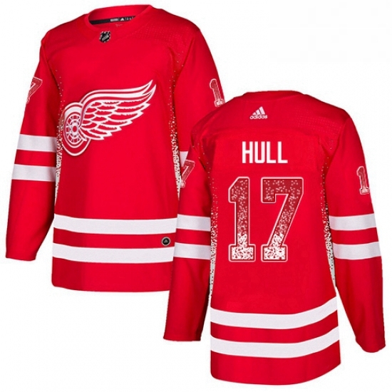 Mens Adidas Detroit Red Wings 17 Brett Hull Authentic Red Drift Fashion NHL Jersey Mens Adidas Detroit Red Wings 17 Brett Hull Authentic Red Drift Fashion NHL Jersey