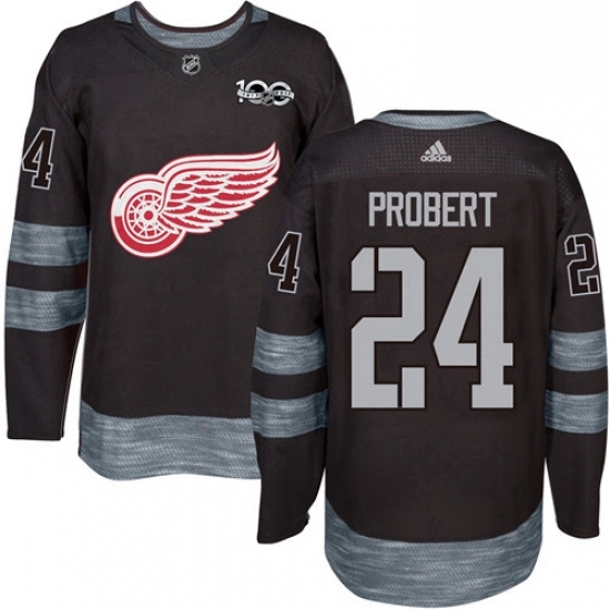 Mens Adidas Detroit Red Wings 24 Bob Probert Premier Black 1917 2017 100th Anniversary NHL Jersey Mens Adidas Detroit Red Wings 24 Bob Probert Premier Black 1917 2017 100th Anniversary NHL Jersey