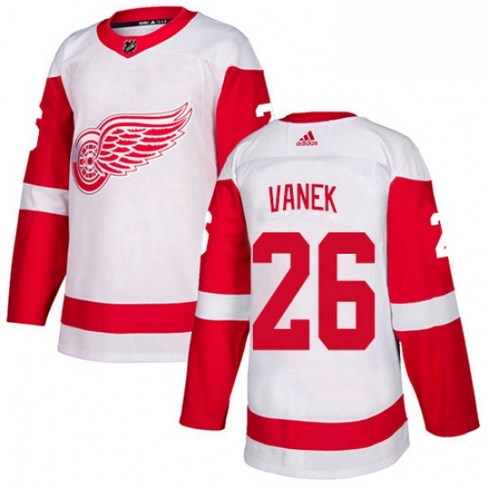 Mens Adidas Detroit Red Wings 26 Thomas Vanek Authentic White Away NHL Jersey Mens Adidas Detroit Red Wings 26 Thomas Vanek Authentic White Away NHL Jersey
