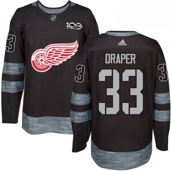 Mens Adidas Detroit Red Wings 33 Kris Draper Premier Black 1917 2017 100th Anniversary NHL Jersey Mens Adidas Detroit Red Wings 33 Kris Draper Premier Black 1917 2017 100th Anniversary NHL Jersey
