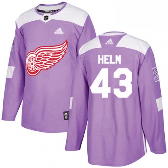 Mens Adidas Detroit Red Wings 43 Darren Helm Authentic Purple Fights Cancer Practice NHL Jersey Mens Adidas Detroit Red Wings 43 Darren Helm Authentic Purple Fights Cancer Practice NHL Jersey