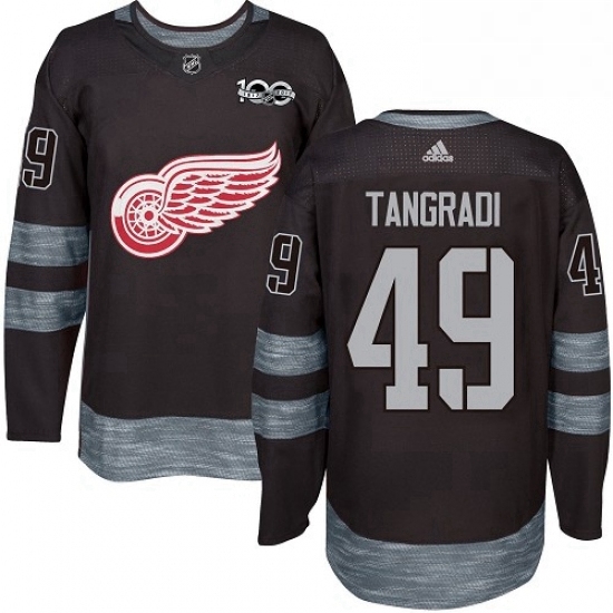 Mens Adidas Detroit Red Wings 49 Eric Tangradi Premier Black 1917 2017 100th Anniversary NHL Jersey Mens Adidas Detroit Red Wings 49 Eric Tangradi Premier Black 1917 2017 100th Anniversary NHL Jersey