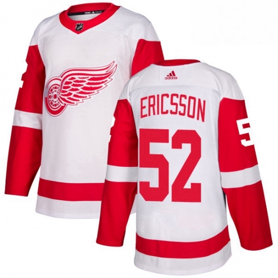 Mens Adidas Detroit Red Wings 52 Jonathan Ericsson Authentic White Away NHL Jersey Mens Adidas Detroit Red Wings 52 Jonathan Ericsson Authentic White Away NHL Jersey