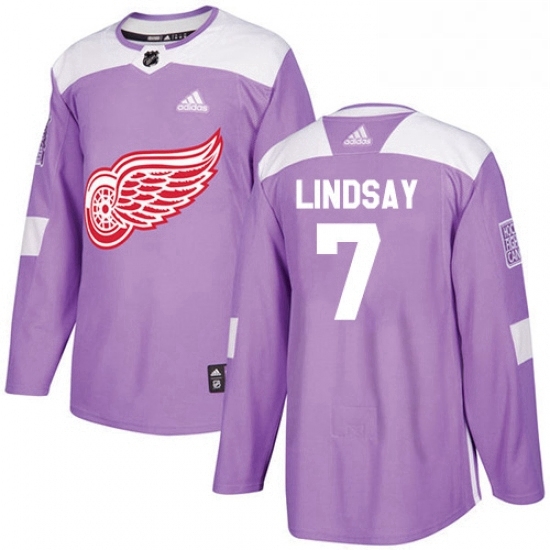 Mens Adidas Detroit Red Wings 7 Ted Lindsay Authentic Purple Fights Cancer Practice NHL Jersey Mens Adidas Detroit Red Wings 7 Ted Lindsay Authentic Purple Fights Cancer Practice NHL Jersey
