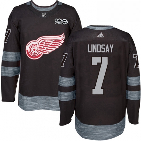 Mens Adidas Detroit Red Wings 7 Ted Lindsay Premier Black 1917 2017 100th Anniversary NHL Jersey Mens Adidas Detroit Red Wings 7 Ted Lindsay Premier Black 1917 2017 100th Anniversary NHL Jersey