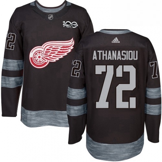 Mens Adidas Detroit Red Wings 72 Andreas Athanasiou Authentic Black 1917 2017 100th Anniversary NHL Jersey Mens Adidas Detroit Red Wings 72 Andreas Athanasiou Authentic Black 1917 2017 100th Anniversary NHL Jersey