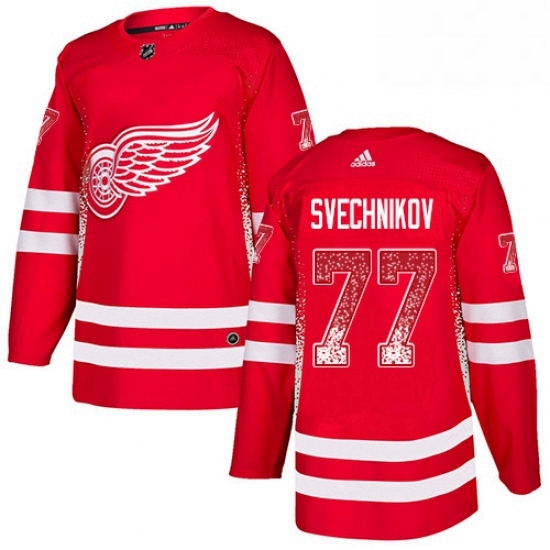 Mens Adidas Detroit Red Wings 77 Evgeny Svechnikov Authentic Red Drift Fashion NHL Jersey Mens Adidas Detroit Red Wings 77 Evgeny Svechnikov Authentic Red Drift Fashion NHL Jersey