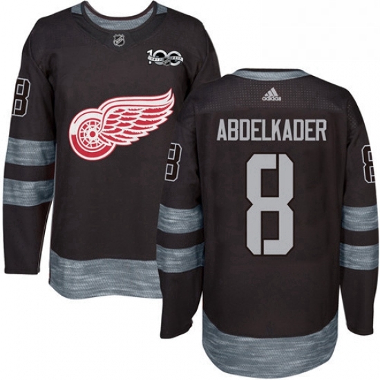 Mens Adidas Detroit Red Wings 8 Justin Abdelkader Authentic Black 1917 2017 100th Anniversary NHL Jersey Mens Adidas Detroit Red Wings 8 Justin Abdelkader Authentic Black 1917 2017 100th Anniversary NHL Jersey