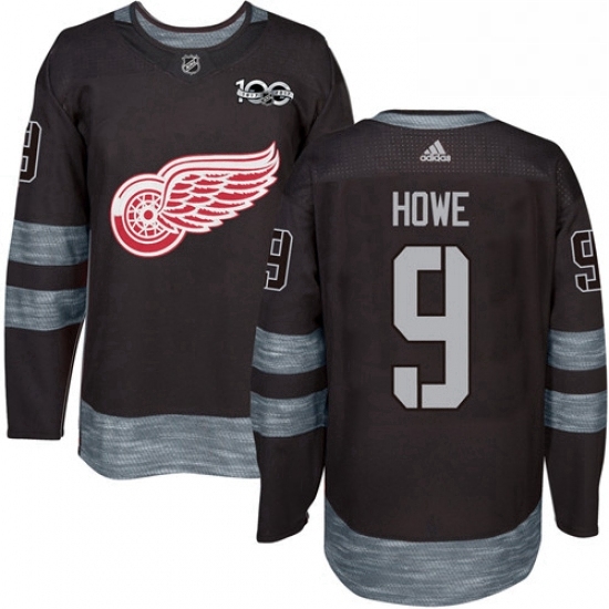 Mens Adidas Detroit Red Wings 9 Gordie Howe Premier Black 1917 2017 100th Anniversary NHL Jersey Mens Adidas Detroit Red Wings 9 Gordie Howe Premier Black 1917 2017 100th Anniversary NHL Jersey