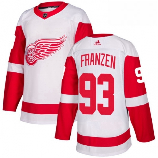 Mens Adidas Detroit Red Wings 93 Johan Franzen Authentic White Away NHL Jersey Mens Adidas Detroit Red Wings 93 Johan Franzen Authentic White Away NHL Jersey