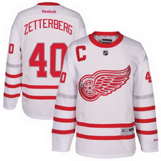 Mens Detroit Red Wings Henrik Zetterberg Reebok White 2017 Centennial Classic Premier Player Jersey Mens Detroit Red Wings Henrik Zetterberg Reebok White 2017 Centennial Classic Premier Player Jersey