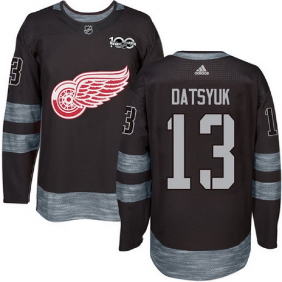 Red Wings #13 Pavel Datsyuk Black 1917 2017 100th Anniversary Stitched NHL Jersey Red Wings #13 Pavel Datsyuk Black 1917 2017 100th Anniversary Stitched NHL Jersey