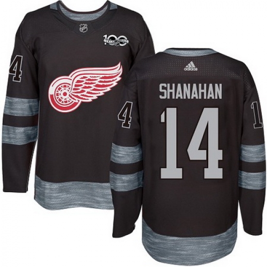 Red Wings #14 Brendan Shanahan Black 1917 2017 100th Anniversary Stitched NHL Jersey Red Wings #14 Brendan Shanahan Black 1917 2017 100th Anniversary Stitched NHL Jersey