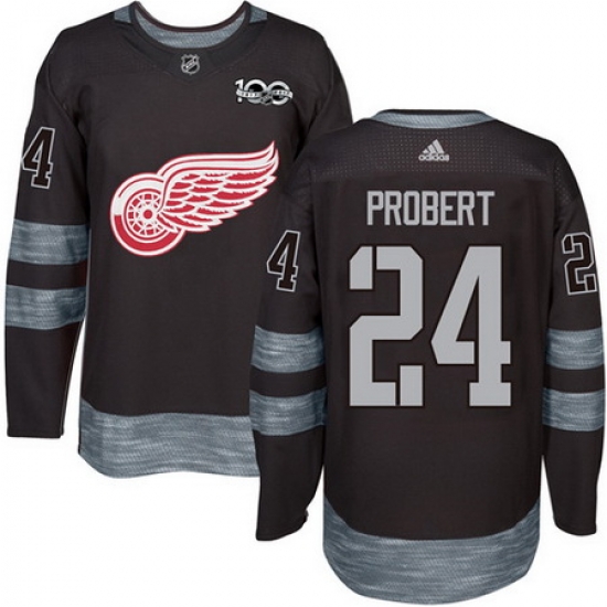 Red Wings #24 Bob Probert Black 1917 2017 100th Anniversary Stitched NHL Jersey Red Wings #24 Bob Probert Black 1917 2017 100th Anniversary Stitched NHL Jersey