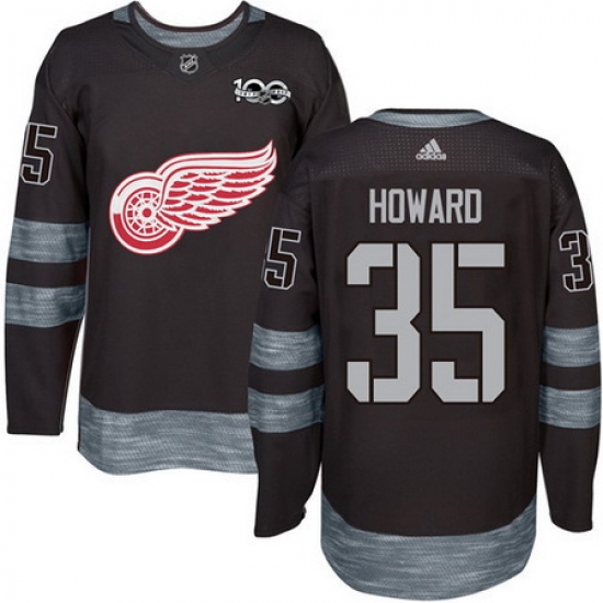 Red Wings #35 Jimmy Howard Black 1917 2017 100th Anniversary Stitched NHL Jersey Red Wings #35 Jimmy Howard Black 1917 2017 100th Anniversary Stitched NHL Jersey