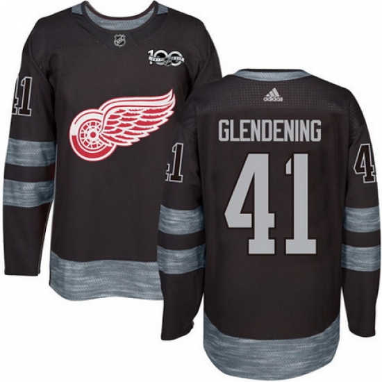 Red Wings #41 Luke Glendening Black 1917 2017 100th Anniversary Stitched NHL Jersey Red Wings #41 Luke Glendening Black 1917 2017 100th Anniversary Stitched NHL Jersey