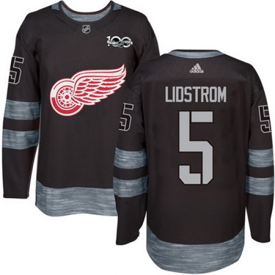 Red Wings #5 Nicklas Lidstrom Black 1917 2017 100th Anniversary Stitched NHL Jersey Red Wings #5 Nicklas Lidstrom Black 1917 2017 100th Anniversary Stitched NHL Jersey