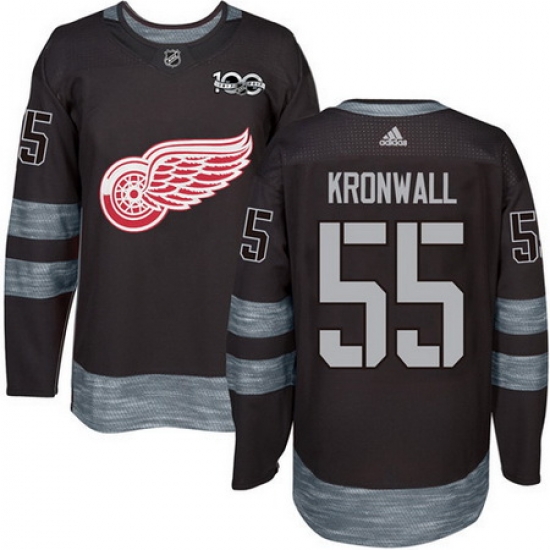 Red Wings #55 Niklas Kronwall Black 1917 2017 100th Anniversary Stitched NHL Jersey Red Wings #55 Niklas Kronwall Black 1917 2017 100th Anniversary Stitched NHL Jersey