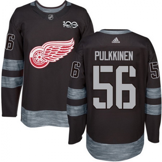 Red Wings #56 Teemu Pulkkinen Black 1917 2017 100th Anniversary Stitched NHL Jersey Red Wings #56 Teemu Pulkkinen Black 1917 2017 100th Anniversary Stitched NHL Jersey