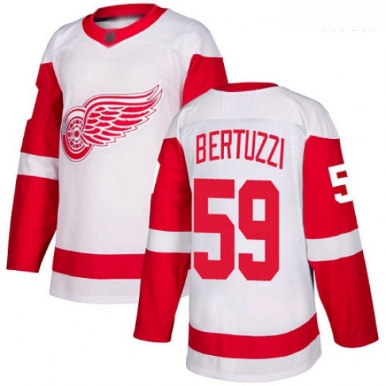 Red Wings #59 Tyler Bertuzzi White Road Authentic Stitched Hockey Jersey Red Wings #59 Tyler Bertuzzi White Road Authentic Stitched Hockey Jersey