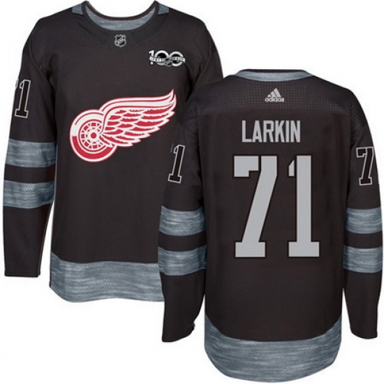 Red Wings #71 Dylan Larkin Black 1917 2017 100th Anniversary Stitched NHL Jersey Red Wings #71 Dylan Larkin Black 1917 2017 100th Anniversary Stitched NHL Jersey