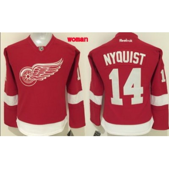 Red Wings #14 Gustav Nyquist Red Home Women 27s Stitched NHL Jersey Red Wings #14 Gustav Nyquist Red Home Women 27s Stitched NHL Jersey