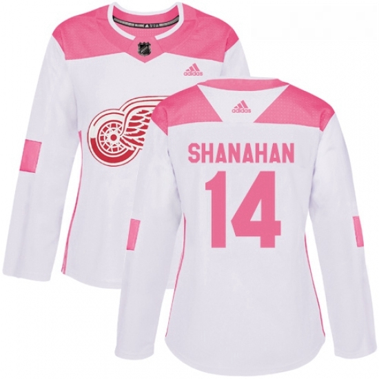 Womens Adidas Detroit Red Wings 14 Brendan Shanahan Authentic WhitePink Fashion NHL Jersey Womens Adidas Detroit Red Wings 14 Brendan Shanahan Authentic WhitePink Fashion NHL Jersey
