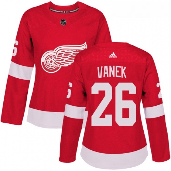 Womens Adidas Detroit Red Wings 26 Thomas Vanek Authentic Red Home NHL Jersey Womens Adidas Detroit Red Wings 26 Thomas Vanek Authentic Red Home NHL Jersey