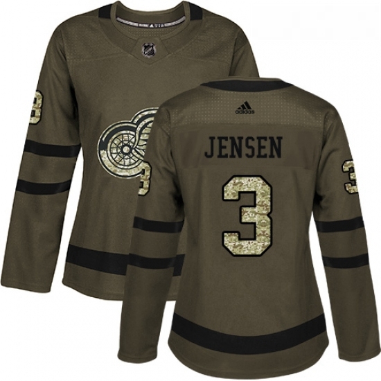 Womens Adidas Detroit Red Wings 3 Nick Jensen Authentic Green Salute to Service NHL Jersey Womens Adidas Detroit Red Wings 3 Nick Jensen Authentic Green Salute to Service NHL Jersey
