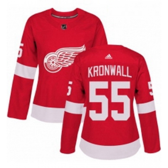 Womens Adidas Detroit Red Wings 55 Niklas Kronwall Authentic Red Home NHL Jersey Womens Adidas Detroit Red Wings 55 Niklas Kronwall Authentic Red Home NHL Jersey