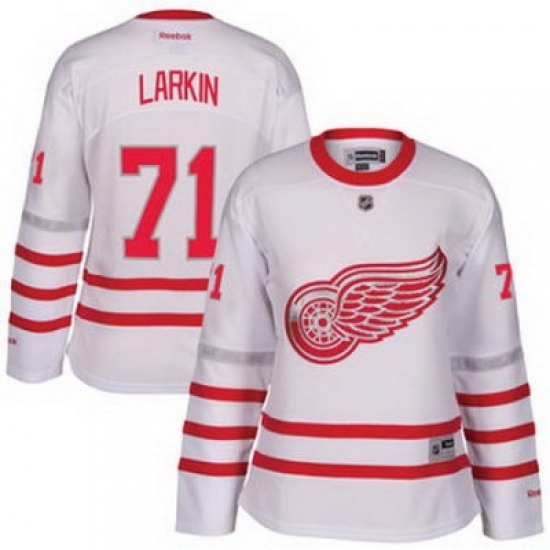 Womens Detroit Red Wings Dylan Larkin Reebok White 2017 Centennial Classic Premier Player Jersey Womens Detroit Red Wings Dylan Larkin Reebok White 2017 Centennial Classic Premier Player Jersey