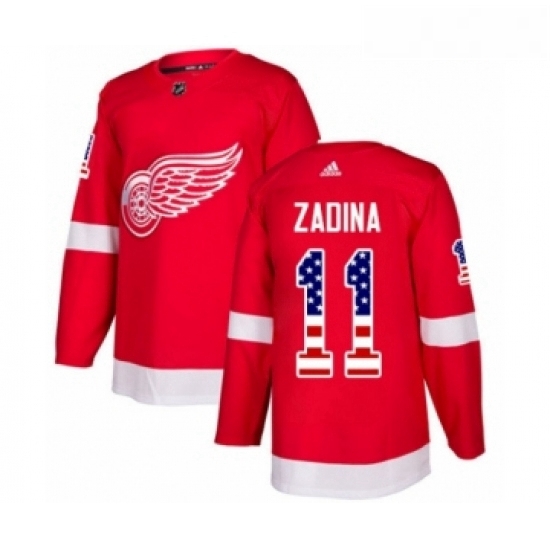 Youth Adidas Detroit Red Wings 11 Filip Zadina Authentic Red USA Flag Fashion NHL Jersey Youth Adidas Detroit Red Wings 11 Filip Zadina Authentic Red USA Flag Fashion NHL Jersey