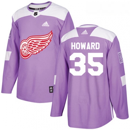 Youth Adidas Detroit Red Wings 35 Jimmy Howard Authentic Purple Fights Cancer Practice NHL Jersey Youth Adidas Detroit Red Wings 35 Jimmy Howard Authentic Purple Fights Cancer Practice NHL Jersey
